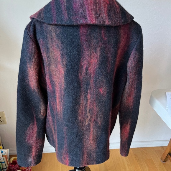 Miriam Carter Felt Wool Jacket Size M/L? Art To Wear Felt Maker - Picture 15 of 16